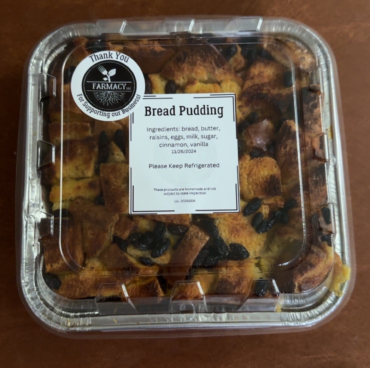 Bread Pudding (8 x 8 pan)